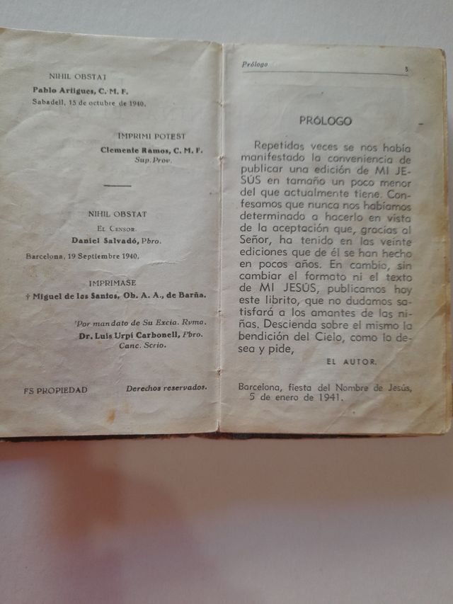 Vecchio messale per ragazze o.