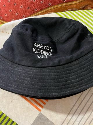 Cappello da pescatore con scritta estetica 