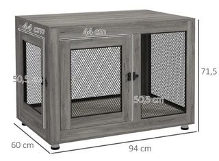 Jaula perros mesa auxiliar madera NUEVA