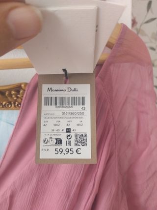 Vestido Fucsia Massimo Dutti