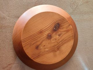 Cenicero vintage de madera de olivo