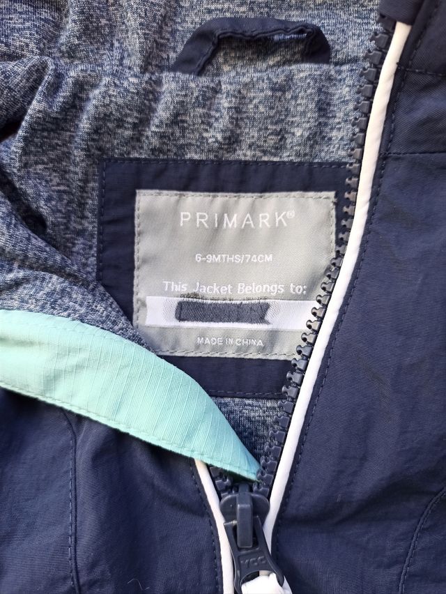 Chaqueta Primark. Talla 6-9 meses.