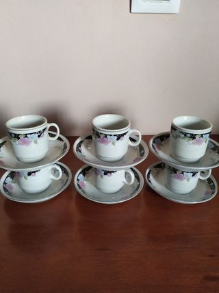 Juego de café de tazas mini. 6 servicios