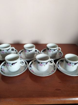 Juego de café de tazas mini. 6 servicios