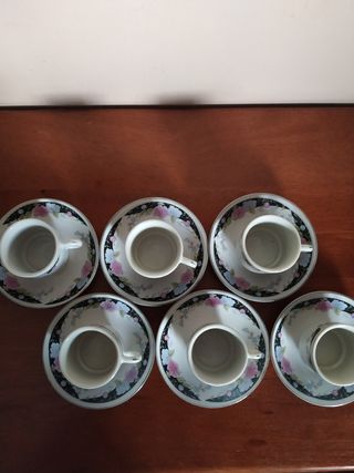 Juego de café de tazas mini. 6 servicios