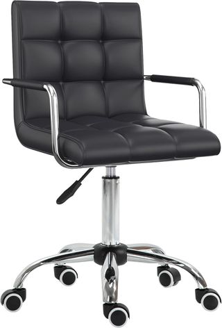 Sedia da Ufficio Ergonomica in pelle PU Nero, Sedi