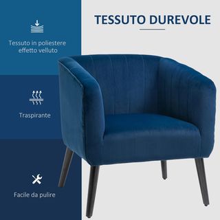 Poltroncina Moderna Sedia Imbottita Stile Nordico,