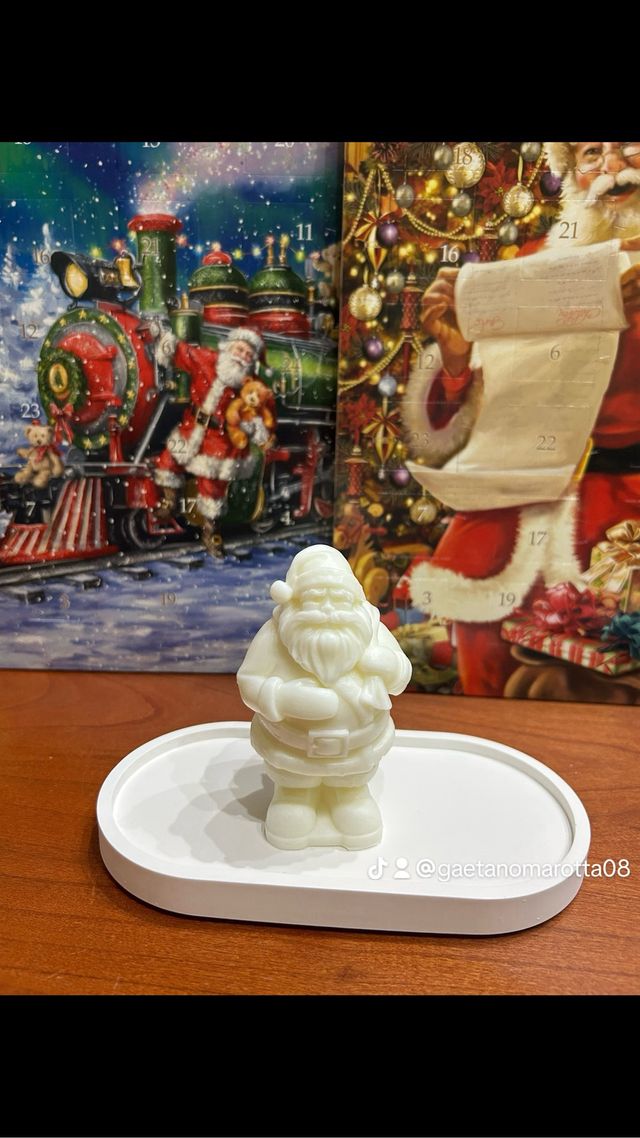 babbo natale in cera di soia senza vassoio 