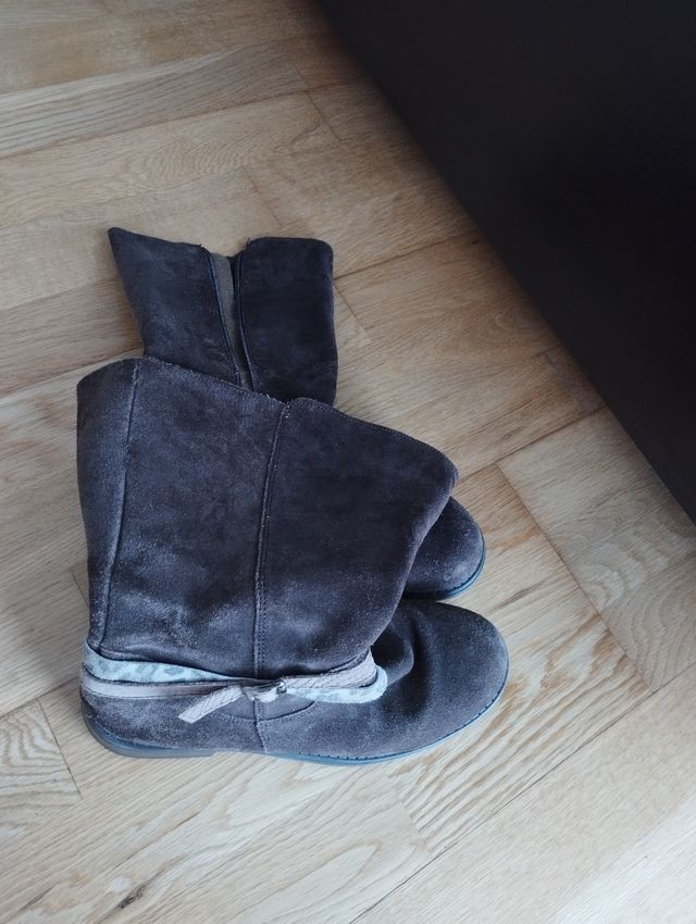 Botas marrón piel 36