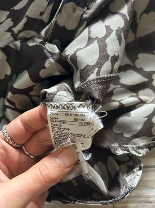 Camicia marrone cin stamoe grigie Benetton