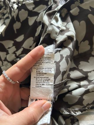 Camicia marrone cin stamoe grigie Benetton