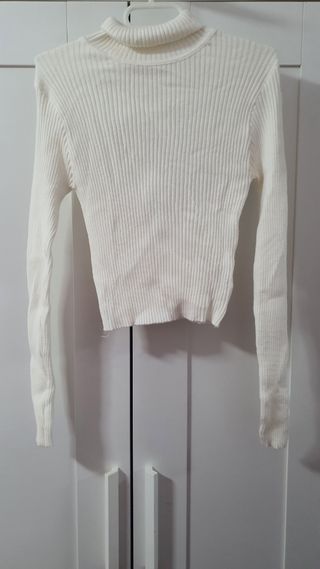 Top blanco manga larga