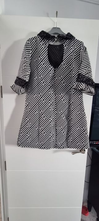 Vestido blanco y negro 