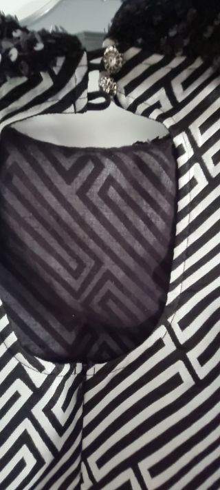 Vestido blanco y negro 