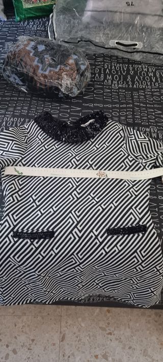 Vestido blanco y negro 