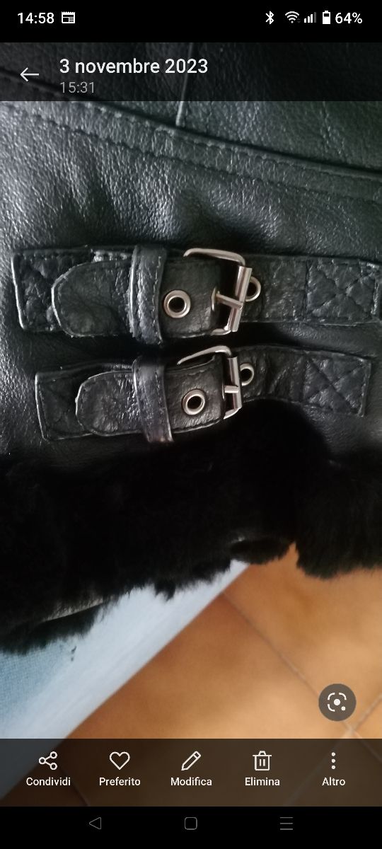 Giacca nera pelle Conbipel 