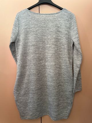 Vestito grigio da donna con tasche