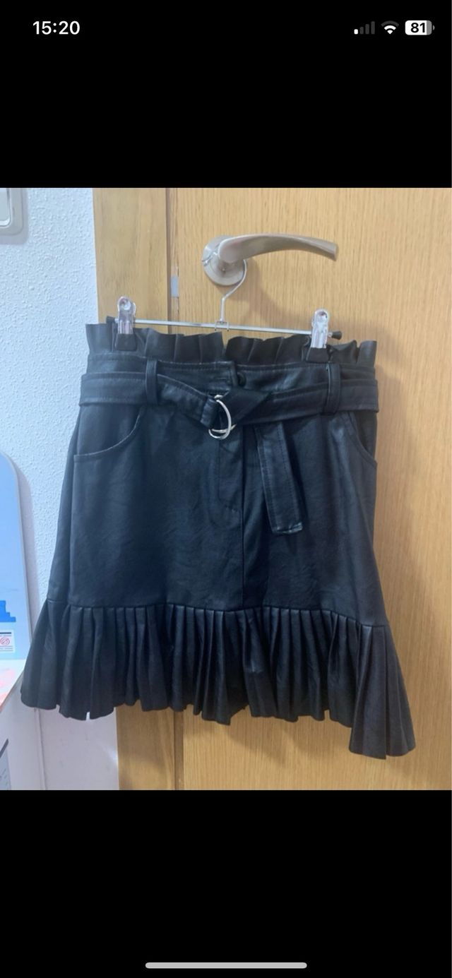 Falda efecti piel talla S