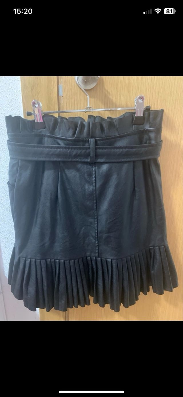 Falda efecti piel talla S