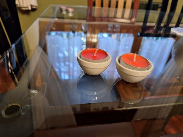 Porta candele Mini porcellana