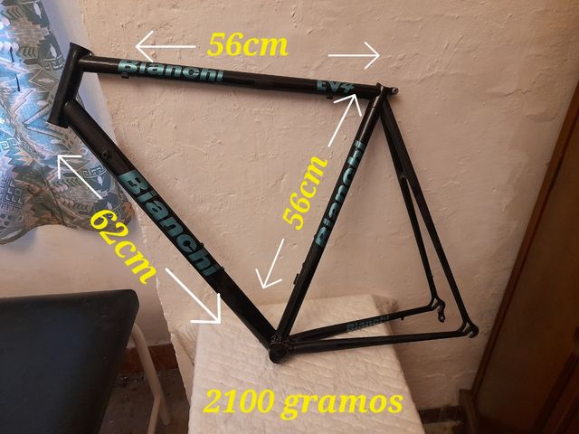 Telaio in acciaio decorato come Bianchi Ev 4 Pantani