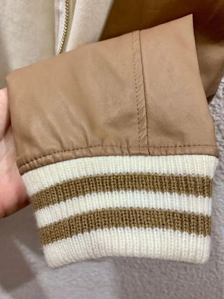 Chaqueta tipo bomber-beisbolera combinada nueva