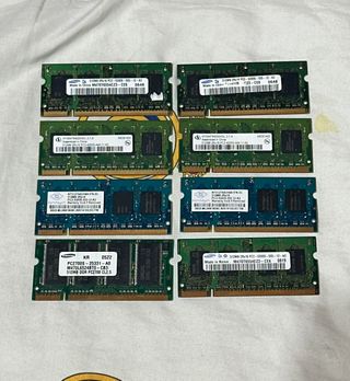 Memorias RAM 512MB ddr2 de portatiles