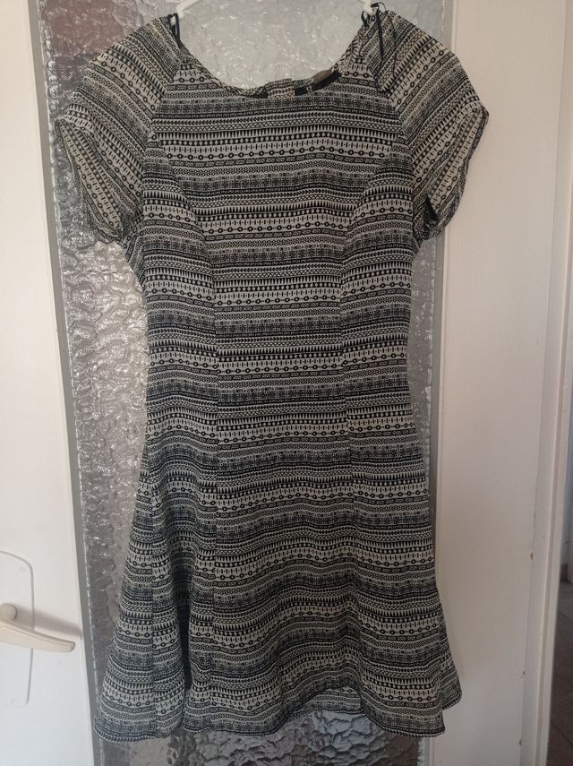 Vestido H&M verano negro y blanco