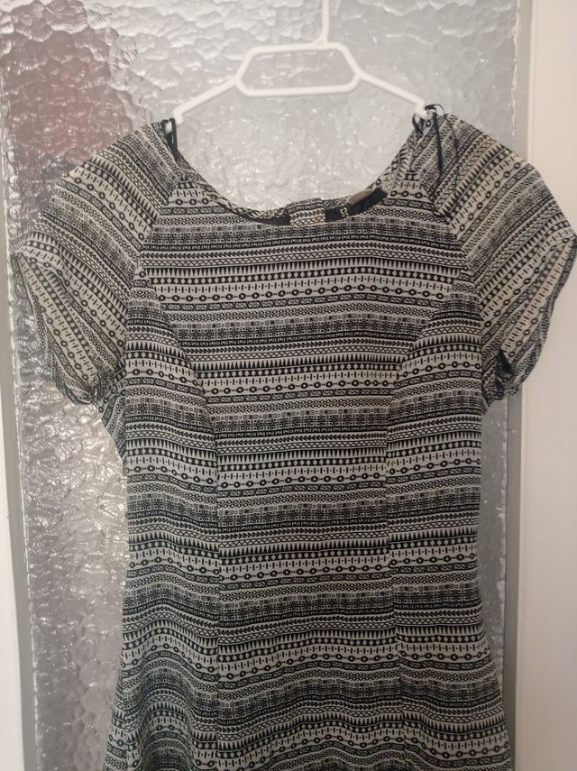 Vestido H&M verano negro y blanco