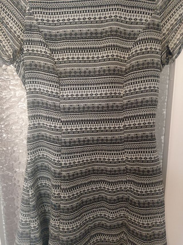 Vestido H&M verano negro y blanco