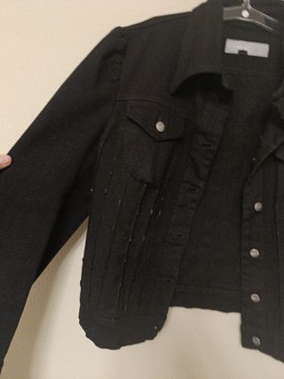 Cazadora vaquera negra talla M