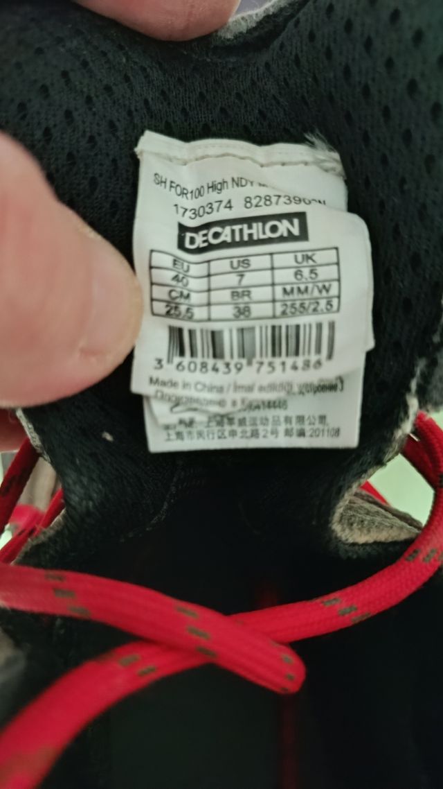 Botas trekking Impermeables, t40