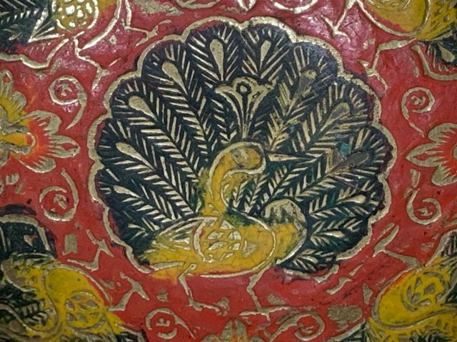 Ciotola vintage in ottone e smalto decorato