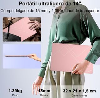 Ordenador portátil rosa