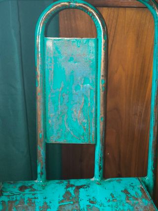 Sedie industriali in metallo vintage da officina