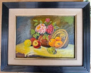 Bonito Cuadro Bodegón Óleo + marco