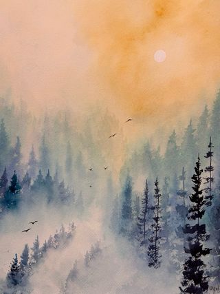 Acuarela original pintada y firmada por mi