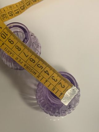 Mini contenitori/vasi in vetro lilla