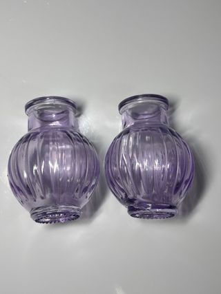 Mini contenitori/vasi in vetro lilla