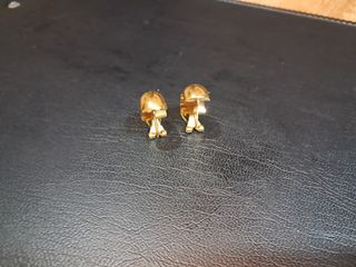 Pendientes oro forma media luna