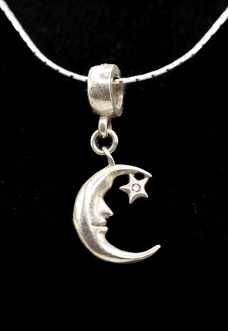 Dije/Colgante media luna plata