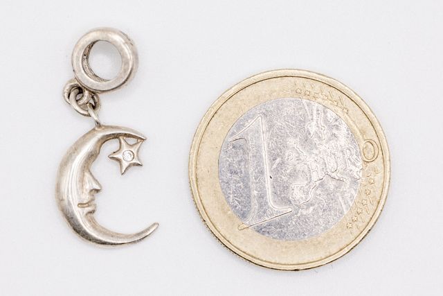 Dije/Colgante media luna plata