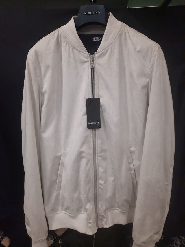 Giubbotto eco renna scamosciato uomo panna