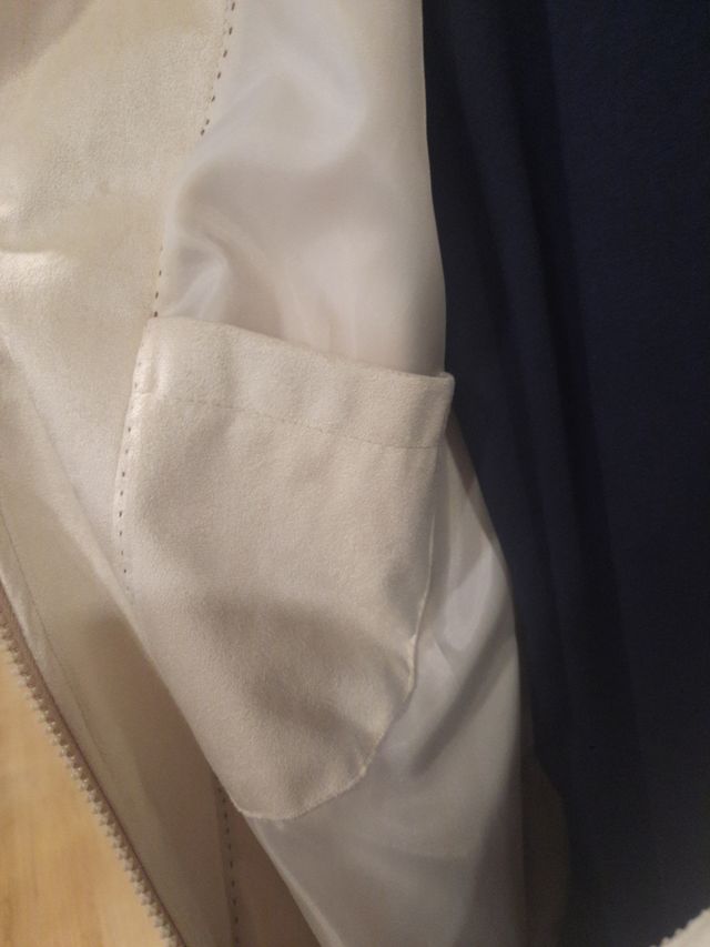 Giubbotto eco renna scamosciato uomo panna