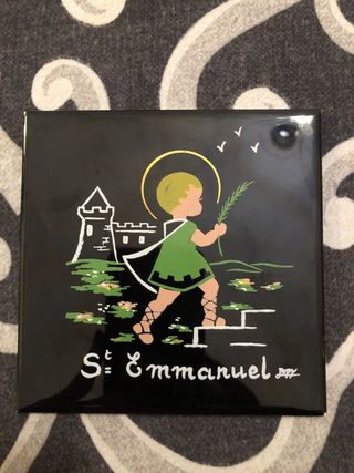 quadretto piastrella in porcellana nera 