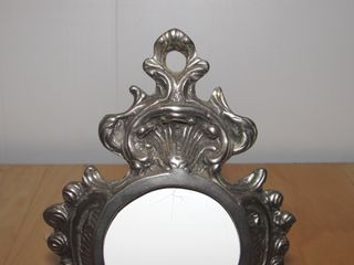 Antiguo marco francés metal plateado plata busto