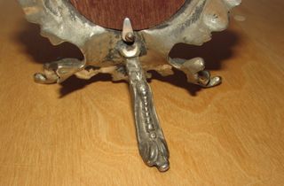 Antiguo marco francés metal plateado plata busto