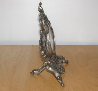 Antiguo marco francés metal plateado plata busto