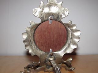 Antiguo marco francés metal plateado plata busto