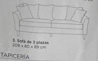 Sofa 3 plazas rayas